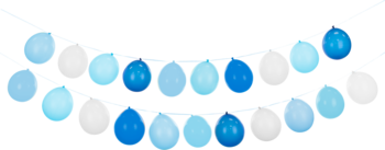 PARTYDECO ,girlanda balonowa, 3w1, Niebieska,kompozycja-2