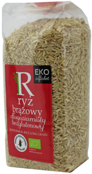 EKO ALFABET R ,ryż brązowy, długoziarnisty, bezglutenowy,kompozycja-2