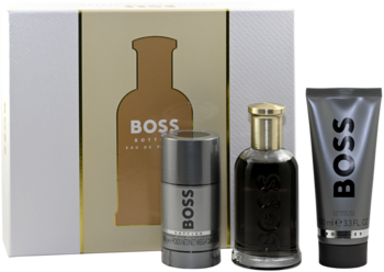 HUGO BOSS Bottled ,zestaw dla mężczyzn, woda perfumowana 100 ml + żel pod prysznic 100 ml + dezodorant w sztyfcie 75 ml,kompozycja-2