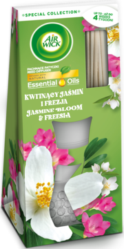AIR WICK Essential Oils ,patyczki zapachowe, Kwitnący Jaśmin i Frezja,kompozycja-2