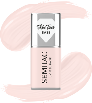 SEMILAC Skin Tone ,baza hybrydowa, kryjąca, Rose Beige,kompozycja-2