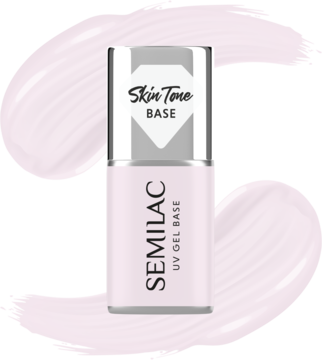 SEMILAC Skin Tone ,baza hybrydowa, kryjąca, Natural Pink,kompozycja-2