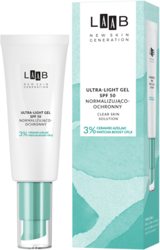 AA LAAB Clear Skin Solution,żel do twarzy, normalizująco-ochronny, SPF 50,kompozycja-2