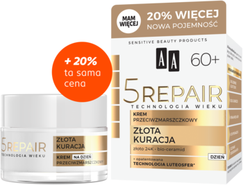 AA 5 Repair Technologia Wieku,krem do twarzy, przeciwzmarszczkowy, na dzień, 60+,kompozycja-2