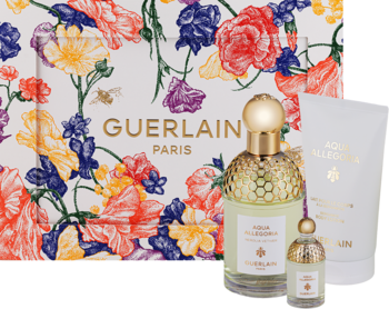 GUERLAIN Aqua Allegoria ,zestaw unisex, woda toaletowa 75 ml + balsam do ciała 75 ml + woda toaletowa 7,5 ml,kompozycja-2
