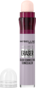 MAYBELLINE Instant Eraser ,korektor do twarzy, z gąbeczką, Anti-Age, Purple,kompozycja-2