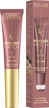 EVELINE COSMETICS Wonder Match ,róż do policzków, kremowy, nr 02,kompozycja-2