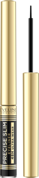 EVELINE COSMETICS Precise Slim ,eyeliner w kałamarzu, długotrwały, Vinyl Black,kompozycja-2