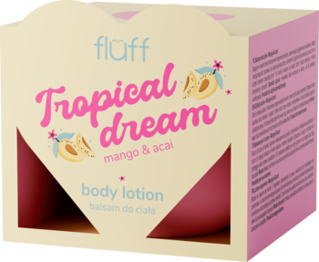 FLUFF Tropical Dream ,balsam do ciała, Mango i Acai,kompozycja-1