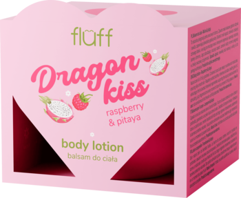 FLUFF Dragon Kiss ,balsam do ciała, Malina i Pitaja,kompozycja-1