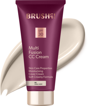 BRUSH UP! Multi Fusion ,krem CC, SPF 30, nr 0C Cool Ivory,kompozycja-2