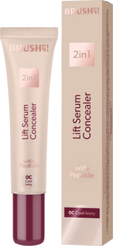 BRUSH UP! Lift ,korektor-serum z peptydem liftingującym, 2w1, nr 0C Cool Ivory,kompozycja-2