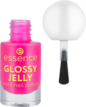 ESSENCE Glossy Jelly ,lakier do paznokci, mini, nr 02;,kompozycja-2