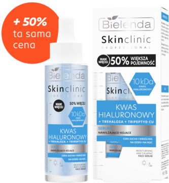 BIELENDA Skin Clinic Professional ,serum do twarzy, nawilżająco-kojące, z kwasem hialuronowym, na dzień i na noc,kompozycja-2