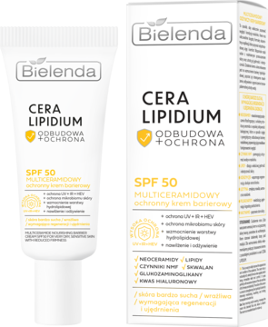 BIELENDA Cera Lipidium ,krem do twarzy, ochronny, barierowy, multiceramidowy, SPF 50,kompozycja-2