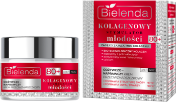 BIELENDA Kolagenowy Stymulator Młodości ,krem do twarzy, odżywczo-naprawczy, przeciwzmarszczkowy, 80+, na dzień i na noc,kompozycja-2