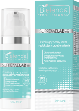 BIELENDA PROFESSIONAL SupremeLab Skin Tone,krem do twarzy, eksfoliujący, redukujący przebarwienia,kompozycja-2