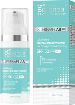BIELENDA PROFESSIONAL SupremeLab Skin Tone,krem do twarzy, lekki, przeciw przebarwieniom, SPF 50,kompozycja-2