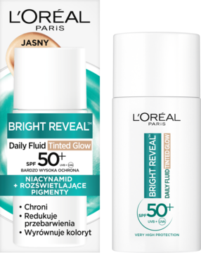 L'ORÉAL PARIS Bright Reveal ,fluid do twarzy redukujący przebarwienia, SPF 50+, Jasny,kompozycja-2