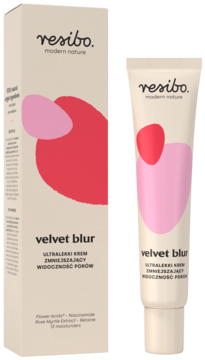 RESIBO Velvet Blur ,krem do twarzy, ultralekki, zmniejszający widoczność porów,kompozycja-2