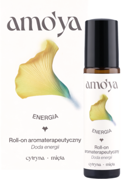 AMO'YA Energia ,roll-on aromaterapeutyczny, Cytryna, Mięta,kompozycja-2