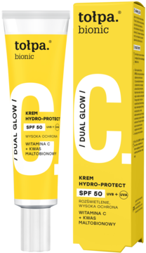 TOŁPA Bionic Dual Glow,krem do twarzy, rozświetlający, SPF 50,kompozycja-2