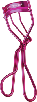 Różowa metaliczna zalotka Real Techniques Miracle Eyelash Curler do rzęs, widok z przodu.
