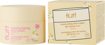 FLUFF ,krem do twarzy, nawilżający, Wanilia, SPF 50,kompozycja-2
