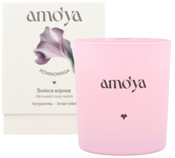 AMO'YA Równowaga ,świeca sojowa, Bergamotka, Wiśnia,kompozycja-2