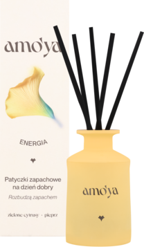 AMO'YA Energia ,patyczki zapachowe na dzień dobry, Zielone cytrusy, Pieprz,kompozycja-2