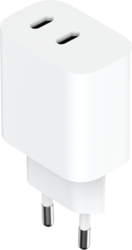UTILITY PROJECT ,podwójna ładowarka, 2 porty typu USB-C, biała, 20w,kompozycja-2