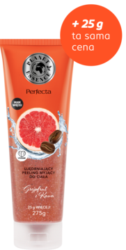 PERFECTA Planet Essence ,peeling do ciała, ujędrniający, Grejpfrut i Kawa,kompozycja-2