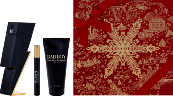 CAROLINA HERRERA Bad Boy ,zestaw dla mężczyzn, woda toaletowa 100 ml + żel pod prysznic 100 ml + woda toaletowa 10 ml,kompozycja-2