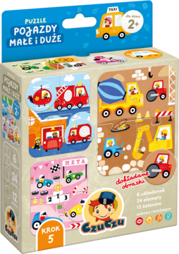 CZUCZU ,puzzle, Pojazdy małe i duże, 2+,kompozycja-2