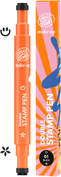 FACEBOOM Make-Up ,pisak ze stemplem, nr 01 Black,kompozycja-2