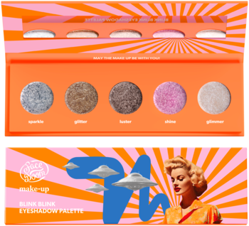 FACEBOOM Make-Up Blink Blink,paleta cieni do powiek, nr 01 Sparkles,kompozycja-2