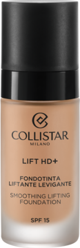 Collistar Lift HD+ podkład liftingujący w beżowej, matowej butelce z czarną pompką, widok z przodu.