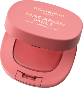 BOURJOIS Macaron Melt ,pomadka do ust i róż do policzków, w musie, nr 02 Honey Nougat,,kompozycja-2