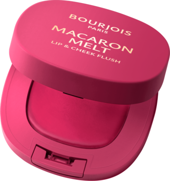 BOURJOIS Macaron Melt ,pomadka do ust i róż do policzków, w musie, nr 04 Pink Guava,kompozycja-2