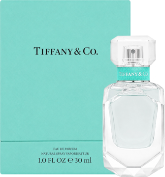 Tiffany & Co. damska woda perfumowana 30ml, elegancka butelka z błękitnym akcentem obok turkusowego pudełka.