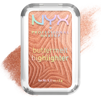 NYX PROFESSIONAL MAKEUP Buttermelt ,rozświetlacz do twarzy, nr 35 Butta in Bronze,kompozycja-2