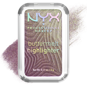 NYX PROFESSIONAL MAKEUP Buttermelt ,rozświetlacz do twarzy, nr 45 Butta in Black,kompozycja-2