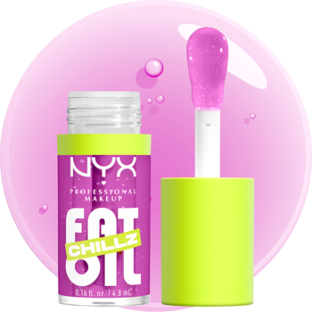 NYX PROFESSIONAL MAKEUP Fat Oil Chillz,błyszczyk do ust, Strawberry Slush,przód
