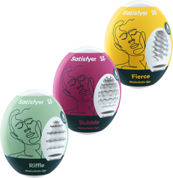 SATISFYER ,zestaw masturbatorów dla mężczyzn, Eggs,kompozycja-2