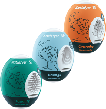 SATISFYER ,zestaw masturbatorów dla mężczyzn, Eggs,kompozycja-2