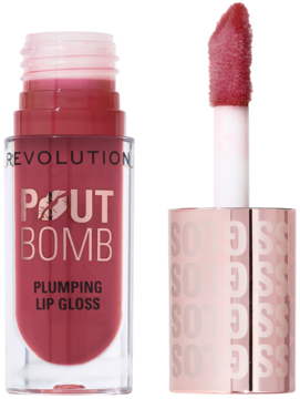 REVOLUTION Pout Bomb Plumping,błyszczyk do ust, z efektem powiększenia, Wild Mauve Pink,kompozycja-2
