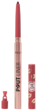 REVOLUTION Pout Bomb ,konturówka do ust, Burnt Cherry Red,kompozycja-2