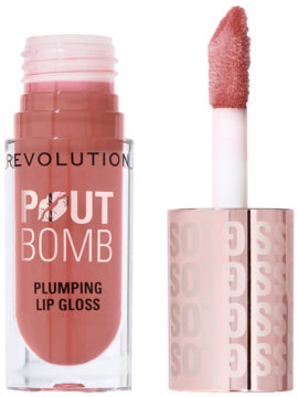 REVOLUTION Pout Bomb Plumping,błyszczyk do ust z efektem powiększenia, Doll Warm Nude,kompozycja-2