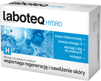 LABOTEQ Hydro ,tabletki wspomagające nawilżenie i regenerację skóry, suplement diety,kompozycja-2