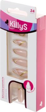 KILLYS Salon Results ,sztuczne paznokcie, Golden Wave,kompozycja-2
